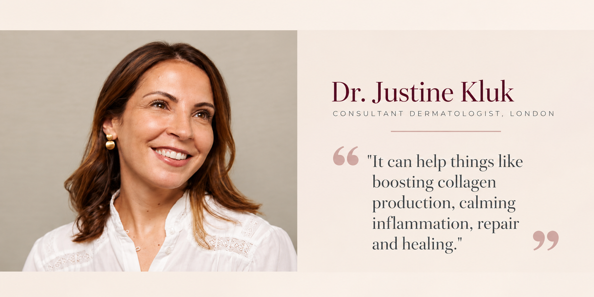 Dermatologist discussing LED light therapy