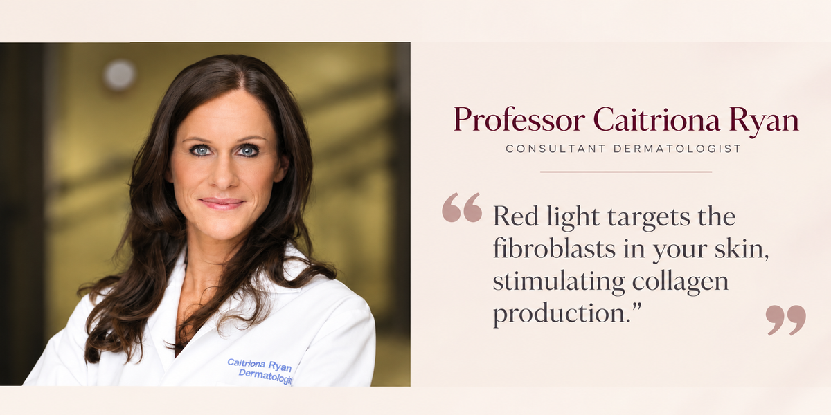 Dermatologist discussing LED light therapy
